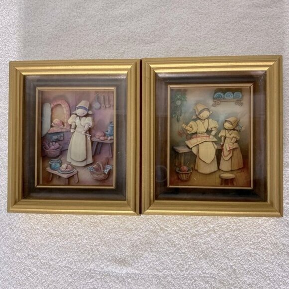 Vintage 1983 Andrea Roche Paper Tole Art Mother Housewife Decor X2 - Picture 13 of 13